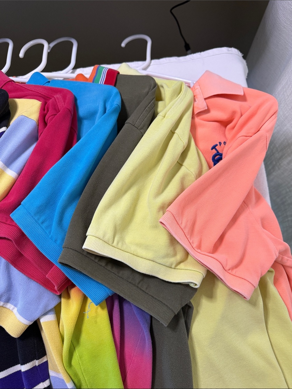 10 Ralph Lauren Polo shirts. 7 striped 3 solid sell as bundle - Picture 4 of 4